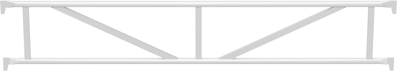 ALFIX - Double garde-corps en aluminium 2.57 m