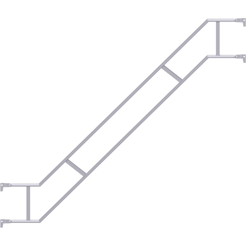 ALFIX - Double garde-corps volée d'escalier en acier 2.57 x 2.00 m