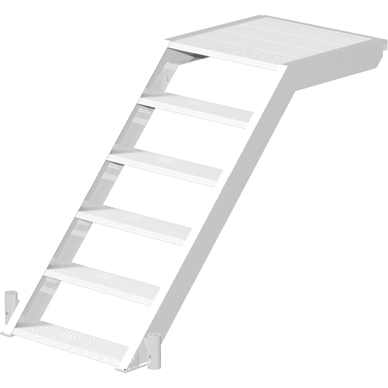 UNIFIX - Volée d'escalier de départ en aluminium 1.40 x 1.00 m - largeur 0.62 m