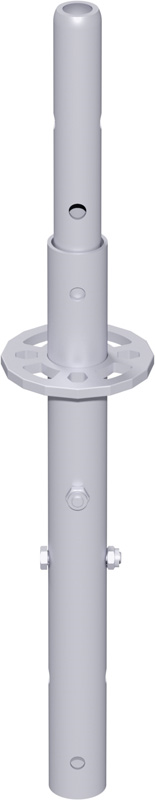 MODUL - Montant vertical en acier avec raccord de tube vissé 0.50 m