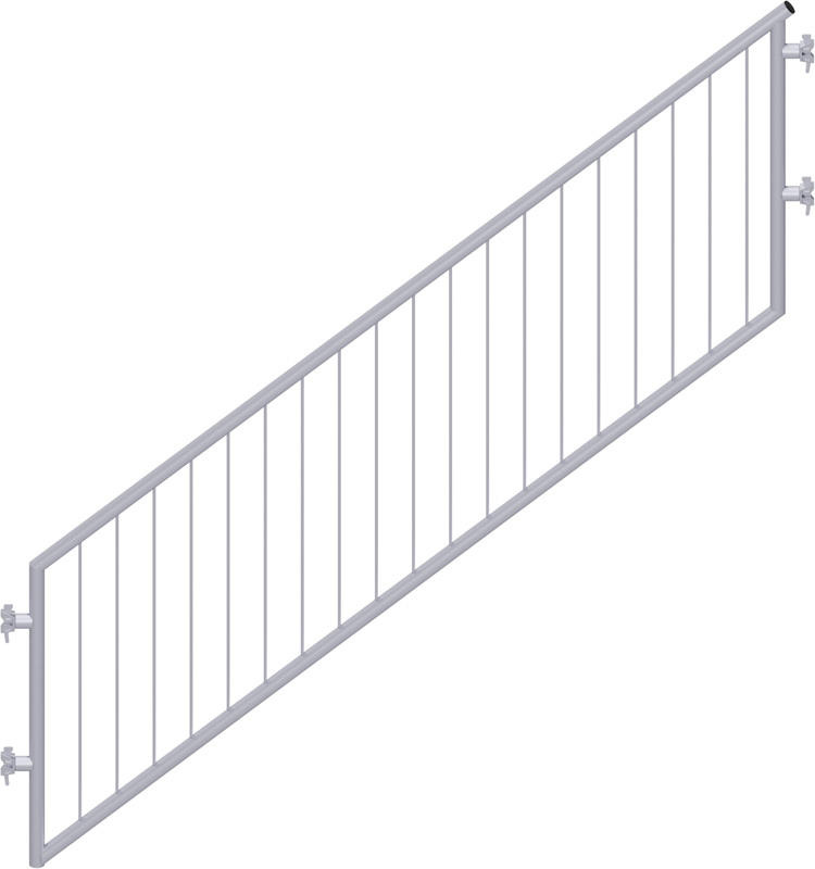 MULTI - Garde-corps d'escalier en acier avec sécurité enfant 1.57 x 1.00 m