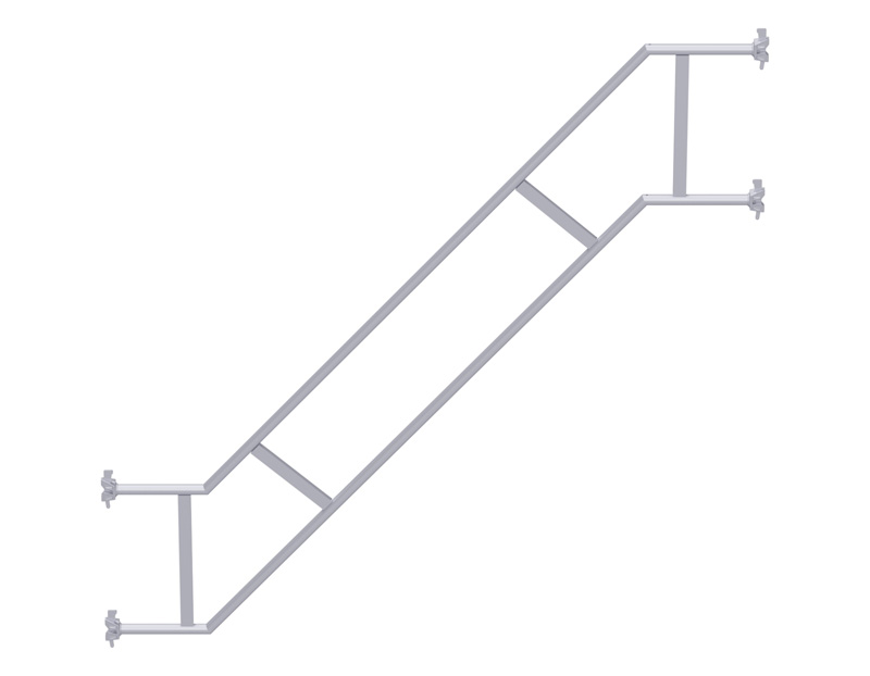 MULTI - Double garde-corps d'escalier en acier 2.07 x 1.50 m