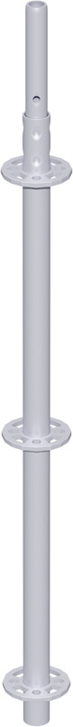 METRIQUE - Montant vertical de départ en acier avec raccord de tube embouti 1.16 m