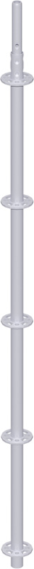 METRIQUE - Montant vertical de départ en acier avec raccord de tube embouti 2.16 m