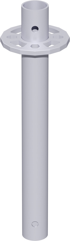 METRIQUE - Montant vertical en acier sans raccord de tube 0.46 m