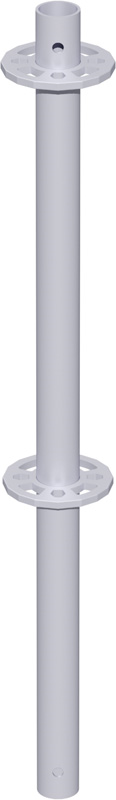 METRIQUE - Montant vertical en acier sans raccord de tube 0.96 m