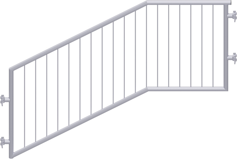 METRIQUE - Garde-corps d'escalier avec sécurité enfant en acier 2.50 x 1.00 m
